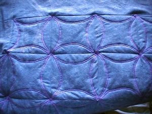 circle quilt from the back